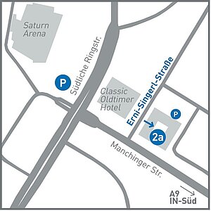 Standortskizze der Praxis